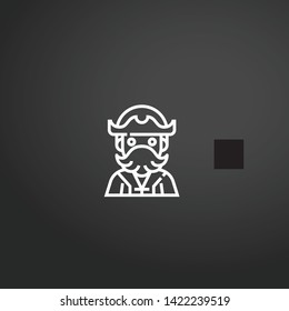Jolly Roger vector icon. Jolly Roger concept stroke symbol design. Thin graphic elements vector illustration, outline pattern for your web site design, logo, UI. EPS 10.