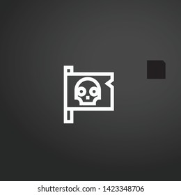 Jolly Roger vector icon. Jolly Roger concept stroke symbol design. Thin graphic elements vector illustration, outline pattern for your web site design, logo, UI. EPS 10.