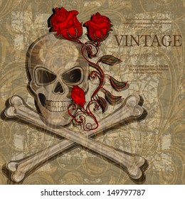 Jolly Roger vintage background 