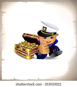 jolly sailor and a chest full of treasures