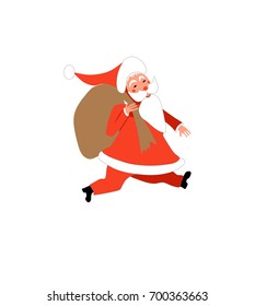 Jolly Santa Claus old fashioned illustration
