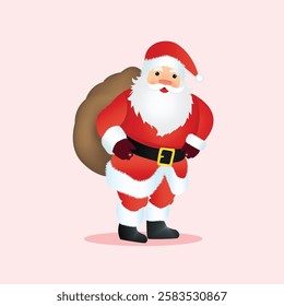 Jolly Santa Claus on the standing