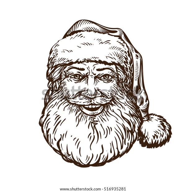 Jolly Santa Claus Sketch Vector Stock Vector (Royalty Free) 516935281