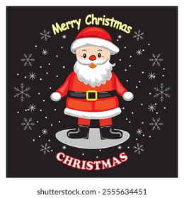 Jolly Santa Claus Waving - Merry Christmas Celebration