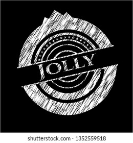 Jolly written with chalkboard texture