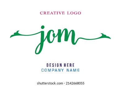 JOM  lettering logo is simple, easy to understand and authoritative