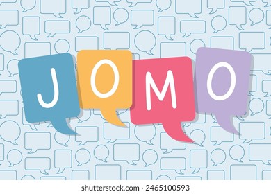 JOMO -Joy of Missing Out concept- Vektorillustration