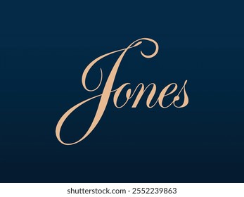  Logo Jones Signature, Logo Jones Signature Art, Vector artesanal con el logotipo de Jones