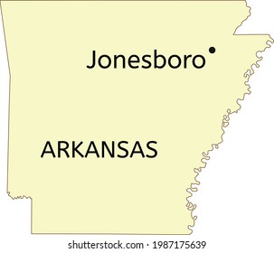 Jonesboro City Location On Arkansas State Map