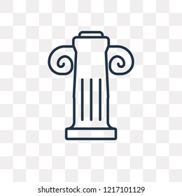 Jonic Column vector outline icon isolated on transparent background, high quality linear Jonic Column transparency concept can be used web and mobile - Powered by Shutterstock - Get 15% off with code: PIKWIZARD15