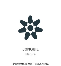 Jonquil vector icon on white background. Flat vector jonquil icon symbol sign from modern nature collection for mobile concept and web apps design.