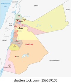 Jordan Administrative Map