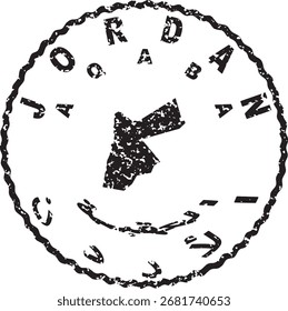 Jordan Aqaba Projeto de mapa de selo redondo