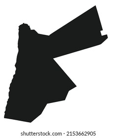 Jordan black map. vector illustration 