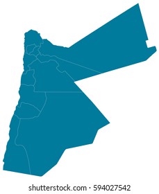 jordan blue map vector