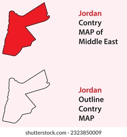 jordan contry map of middle east