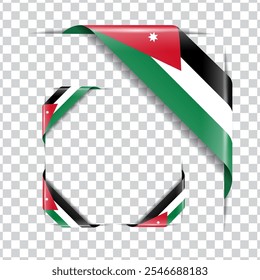 Jordan corner national flag with shadow