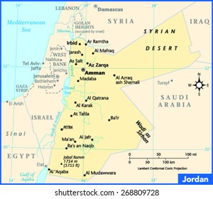 Jordan Country Map