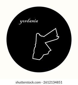 Jordan country map icon vectors