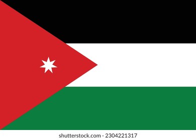 Jordan flag. Flag of Jordan