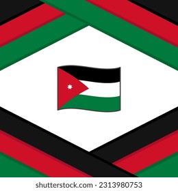 Jordan Flag Abstract Background Design Template. Jordan Independence Day Banner Social Media Post. Jordan Template