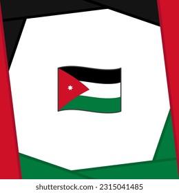 Jordan Flag Abstract Background Design Template. Jordan Independence Day Banner Social Media Post. Jordan Banner