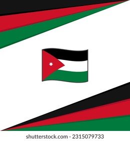 Jordan Flag Abstract Background Design Template. Jordan Independence Day Banner Social Media Post. Jordan Design