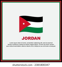 Jordan Flag-Hintergrunddesign-Vorlage. Jordan Independence Day Banner Social Media Post. Jordan-Banner