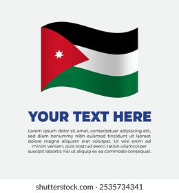 Jordan Flag Banner Background Template
