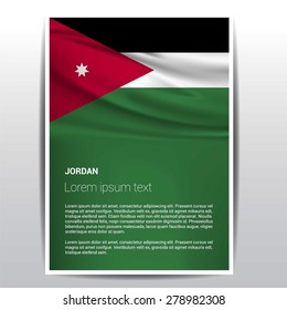Jordan flag Brochure - Vector Flyer Cover Page Design