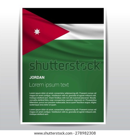 jordan flag brochure vector flyer cover stock vector royalty free flag flyer