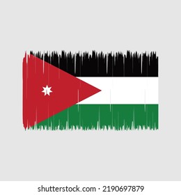 Jordan Flag Brush Strokes. National Flag