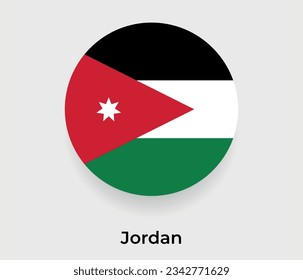 Jordan-Flaggenblase rund um die Form Symbol Vektorgrafik