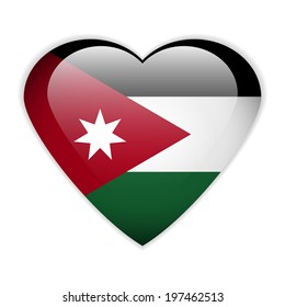 Jordan flag button on a white background. Vector illustration.