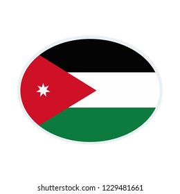 Jordan flag. Jordan ellipse flag.