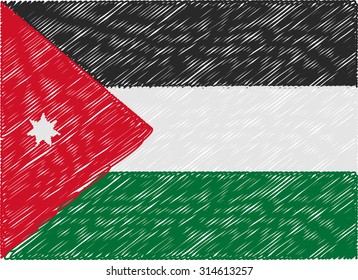 jordan flag embroidered zigzag

