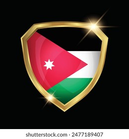 Logotipo del Escudo Dorado de la bandera de Jordania