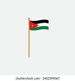 Jordan flag graphic element Illustration template