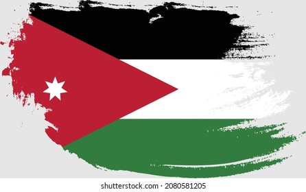 Jordan flag in grunge style