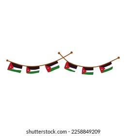 jordan flag hanging illustration for national event day decoration and ornament