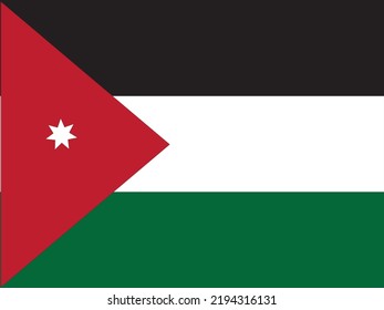 jordanische Flagge in hoher Qualität