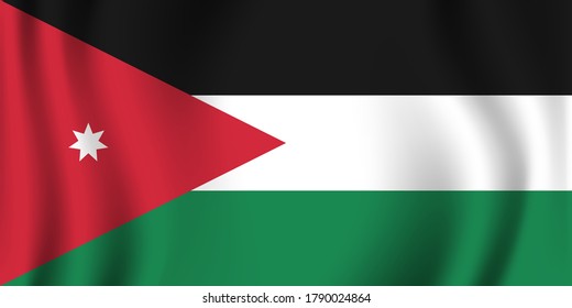 Jordan flag image vector. EPS.file.