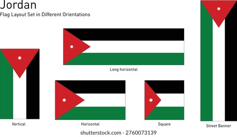 Jordan Flag Layout Set in Different Orientations