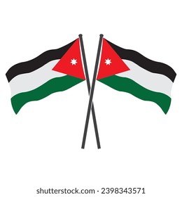 Jordan flag logo vector illustration simple design