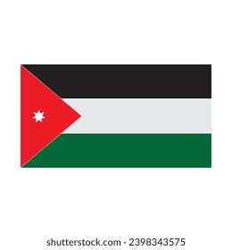 Jordan flag logo vector illustration simple design