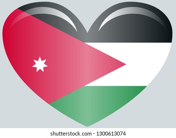 Jordan flag, official colors and proportion correctly. National Jordan flag.