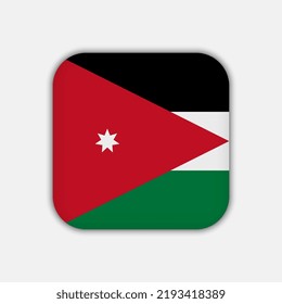 Jordan flag, official colors. Vector illustration.