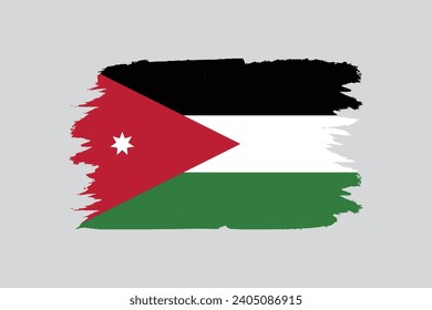 jordan flag official colors vector illustration, jordan flag, national, 