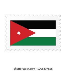 Jordan flag on white background vector image