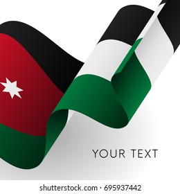 Jordan flag. Patriotic design. Vector illustration.